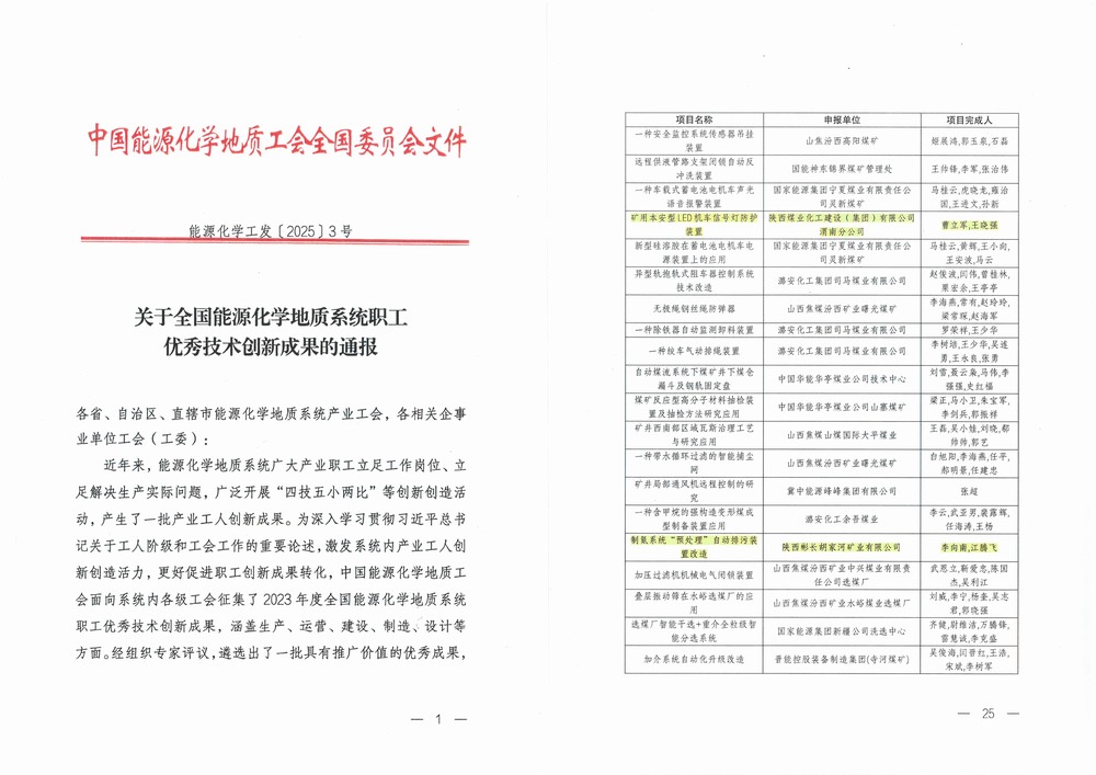 陜煤建設渭南分公司:五小創新綻放科技之光 讓機車信號燈開啟“超長待機”模式
